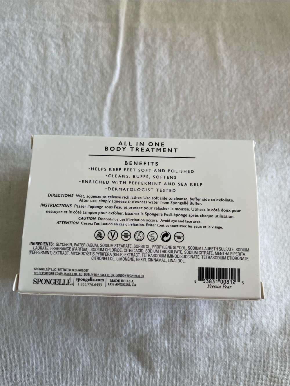 Spongellé Freesia Pear Pedi-Buffer (2 Pack) - Picture 2 of 2